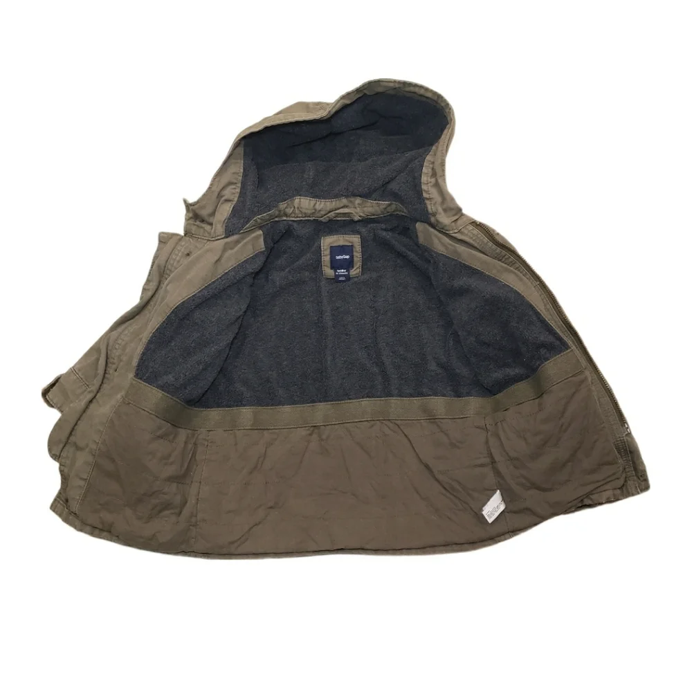 Baby Gap 18-24m Olive Green Hooded Utility Jacket